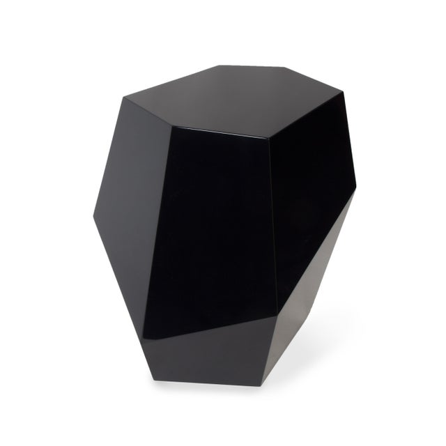 Three Rocks High Side Table in Black Lacquered from Insidherland, in New conditions. Designed from 2000 Labeled by Maker