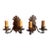 Pair Brass and Iron Sconces in Original Old Paint Patina, Circa 1910 For Sale