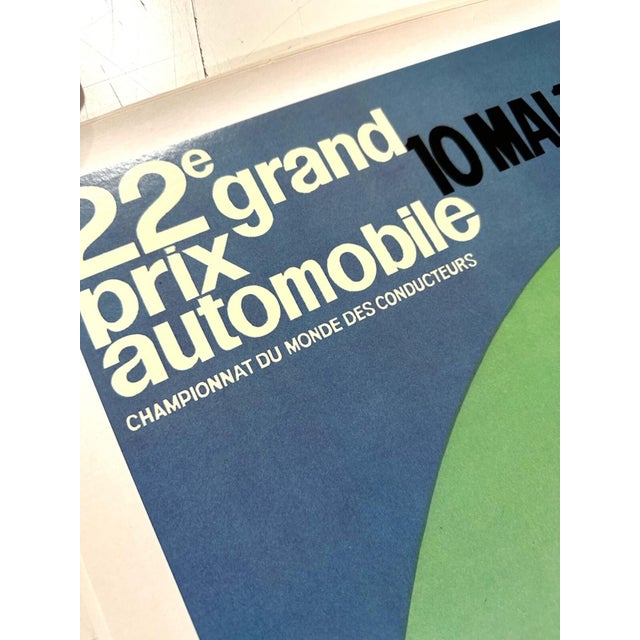 Contemporary Monaco Grand Prix 1964 J May J Ramel Vintage Automobile Racing Poster For Sale - Image 3 of 5