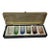 Mid 20th Century Japanese Multicolor Cordial Glasses in Original Presentation Case – Set of 6 For Sale