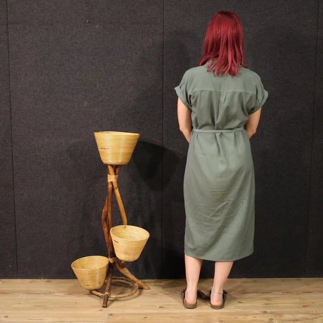 Italian Bamboo Vase Holder, 1960s For Sale - Image 11 of 13