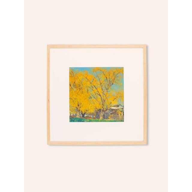 Japanese Autumn, Gouache on Paper For Sale - Image 9 of 9
