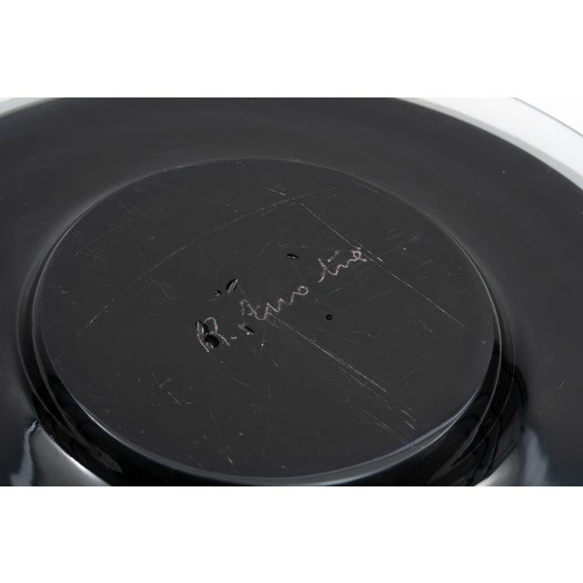 Large Black Blown Glass Double-Edged Dish by Renato Anatra, circa 1980 For Sale - Image 10 of 11