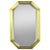 Wood Octagonal Patinated Brass Frame Beveled Mirror For Sale - Image 7 of 7
