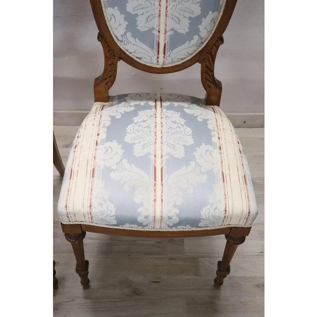 Brown Set of Early 20th Century Carved Beech Wood Chairs For Sale - Image 8 of 12