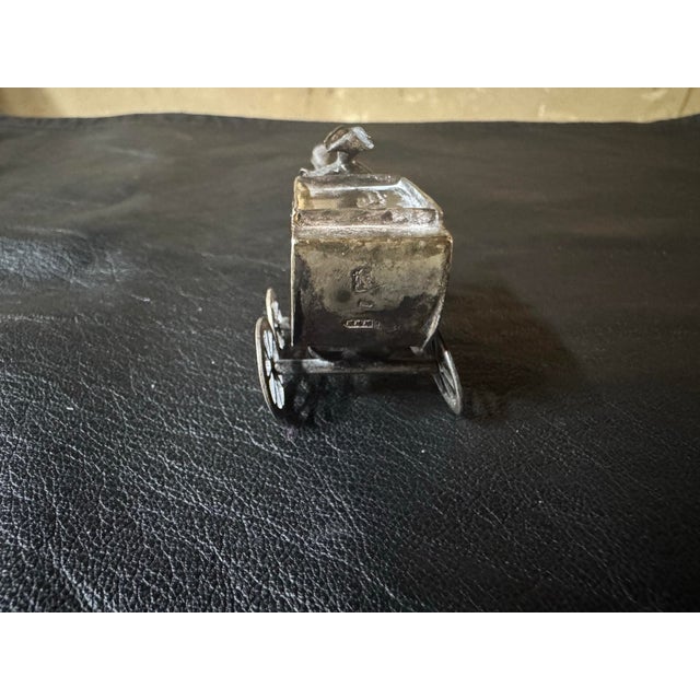 Vintage Dutch Silver Miniature Carriage and Horses For Sale - Image 11 of 12