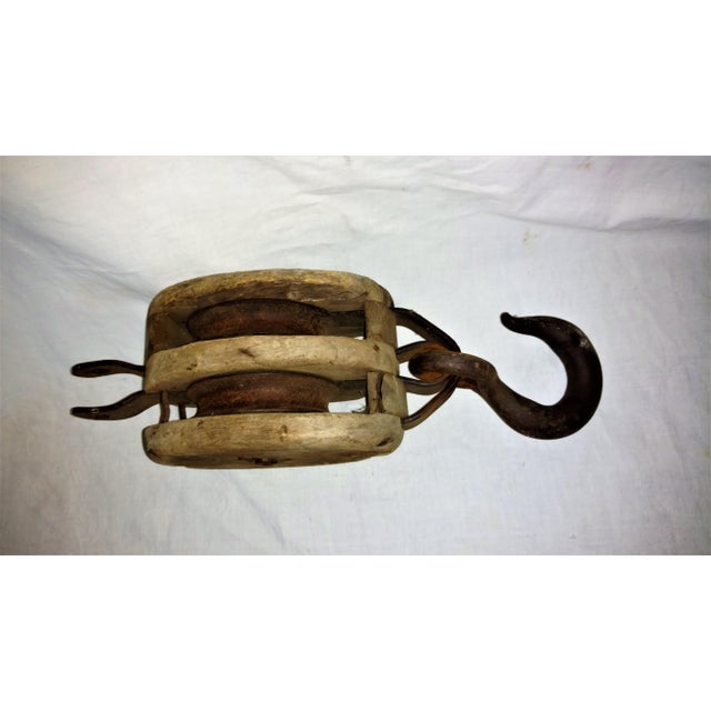 Antique Double Pulley Block and Tackle Chairish