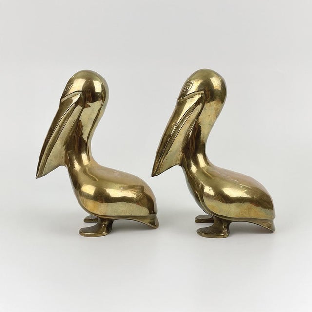 Brass Pelican Bookends, 1960s, Set of 2 For Sale - Image 3 of 7