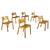 Mid-Century Italian Modern Oak Dining Chairs, 1980s, Set of 6 For Sale