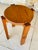 Vintage Fir Wood Stool with Fins, 1970s For Sale - Image 17 of 18