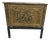 Mid 20th Century English Press Minted Brass Pub/Tavern Scene Wood Kindling Storage Box on Stand For Sale