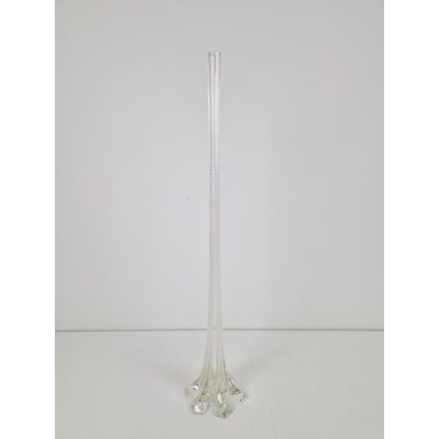 Art Nouveau French Gladioli Fluted Glass Vase, 1920s For Sale - Image 15 of 15