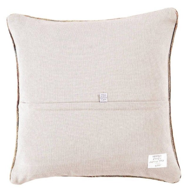 Vintage hand woven Turkish pillow. This is made of wool. Back cotton. Beautiful colors and well made. This pillow features...