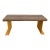Late 20th Century Industrial Pine Wood and Yellow Steel Slat Bench or Coffee Table For Sale