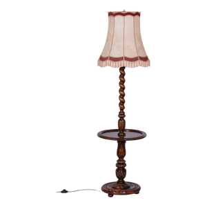 Art Deco Floor Lamp in Oak, 1920s