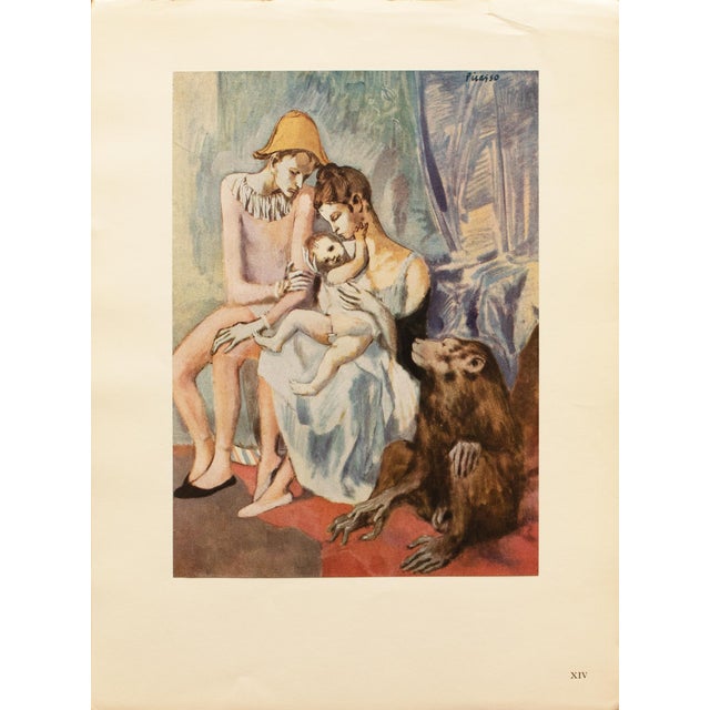 1940s 1948 After Pablo Picasso "The Acrobat's Family With a Monkey", First Edition Offset Lithograph For Sale - Image 5 of 11