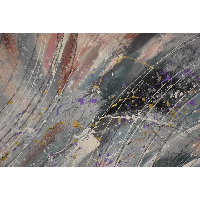 Modern Oil on Canvas Painting 60" X 48" For Sale In Boston - Image 6 of 8