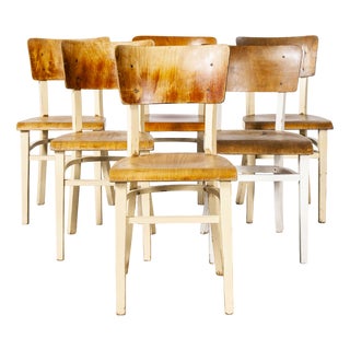 Bentwood Painted Dining Chairs from Thon, 1950s, Set of 6 For Sale