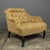 French French 19th Century Tufted Suede Armchair With Purple Buttons For Sale - Image 3 of 11
