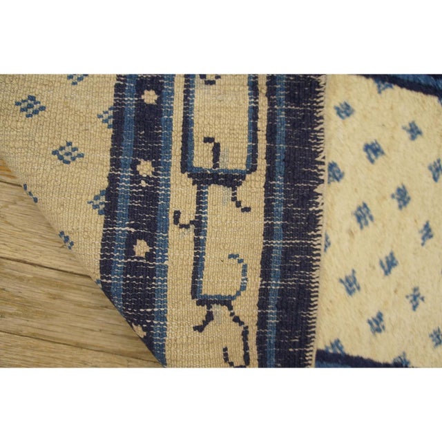 1920s Beige Diamond Antique Chinese Peking Hallway Runner Rug 1' 10'' X 14' 4'' For Sale - Image 10 of 10