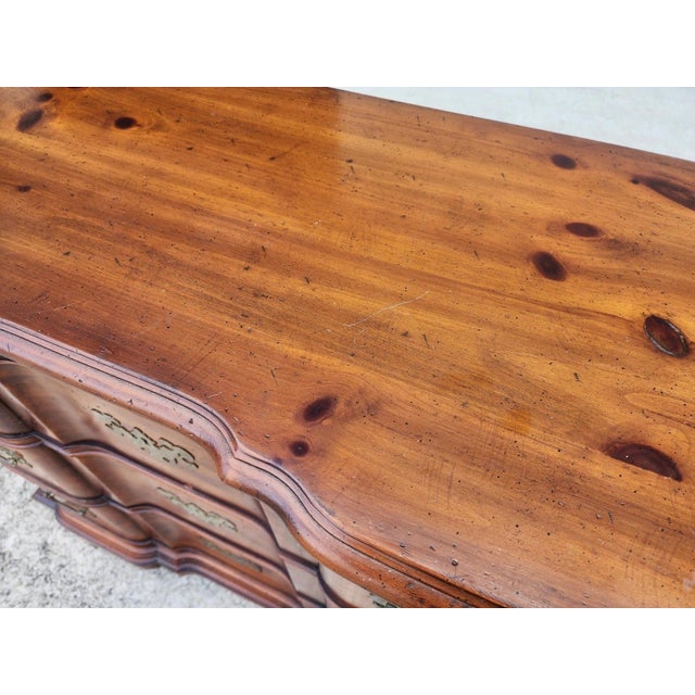 1990s Heritage Chippendale Dresser Chest Blockfront For Sale - Image 13 of 15