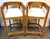 Wood Pair Architectural Solid Teak Bar Stools Attributed to Palecek, Organic Modern For Sale - Image 7 of 14