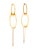 1990s 90s Herve Van Der Straeten Hoop Earrings Gold Plated Signed Vintage, A Pair For Sale - Image 5 of 7