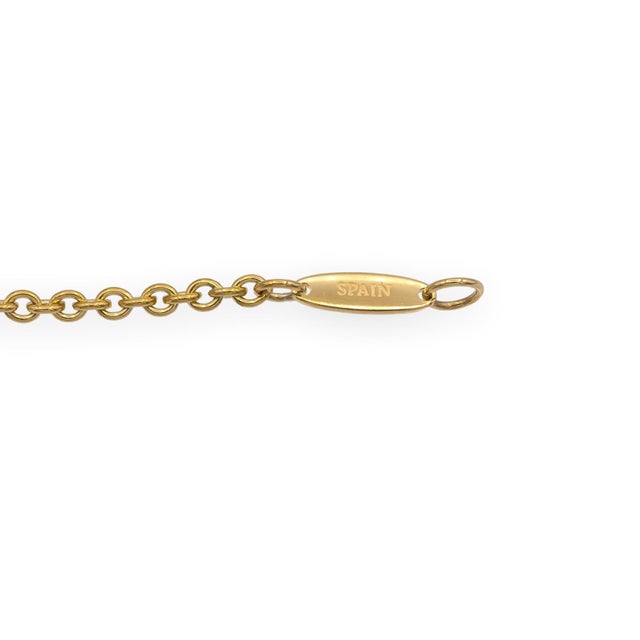 Tiffany & Co. Elsa Peretti 18k Yellow Gold Open Heart Lariat Necklace 18.5" For Sale In New York - Image 6 of 8