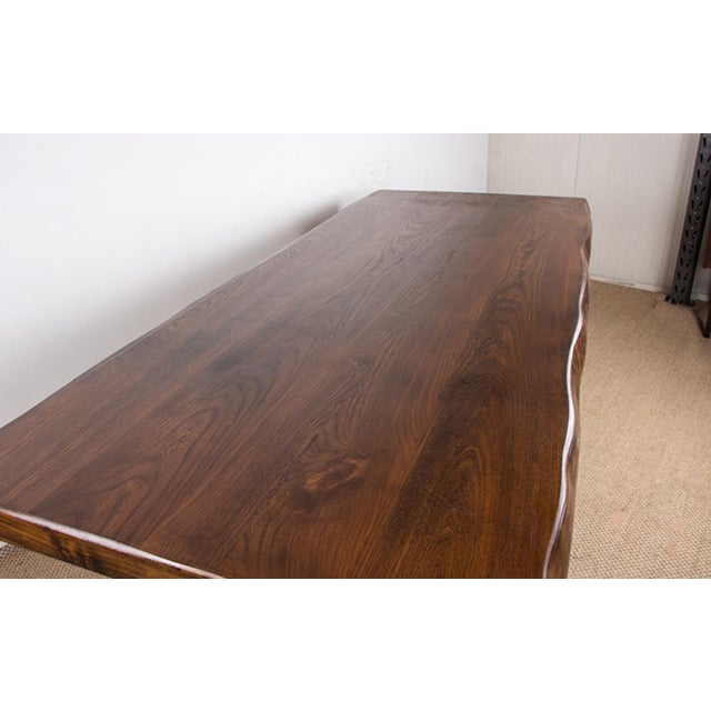 Wood Large Brutalist Style Dining Table by Olavi Hänninen for Mikko Nupponen, 1960 For Sale - Image 7 of 18