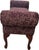 1990s Classic Upholstered Window Bench With Queen Anne Legs in Burgundy Floral Fabric For Sale In San Antonio - Image 6 of 6