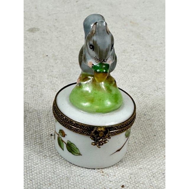 Vintage Limoges Porcelain Squirrel Trinket Box For Sale - Image 9 of 9