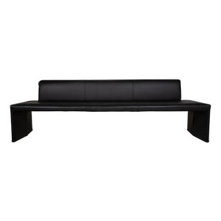 Together Bench in Black Leather from Walter Knoll / Wilhelm Knoll For Sale