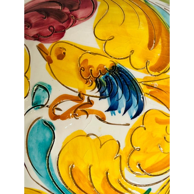1940s Large Vintage Sgradito Made in Italy Rooster Bird Vase For Sale - Image 5 of 9