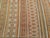 Antique Uzbek Tribal Soumak Kilim, Handwoven Stripe Pattern, Brown & Gold, 4x7 For Sale - Image 13 of 16