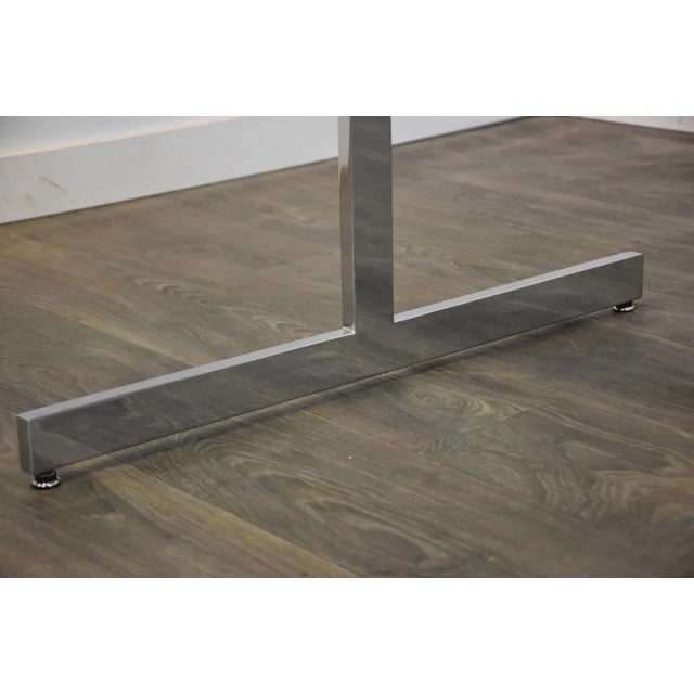 Rosewood & Chrome Dining Table For Sale In Boston - Image 6 of 9