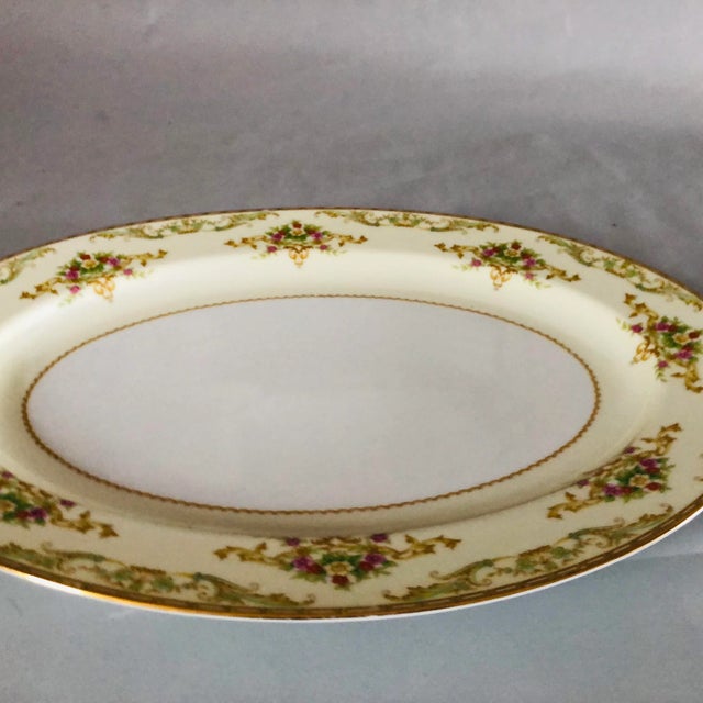 Noritake Vintage Noritake "M" Japan Oval Serving Platter For Sale - Image 4 of 7