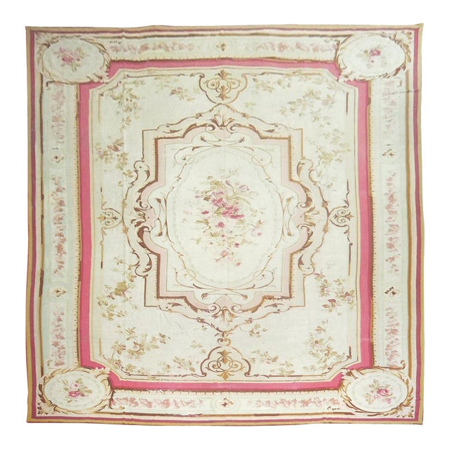 Zabihi Collection 19th Century Palace Size French Aubusson - 13'5" x 20'7" For Sale