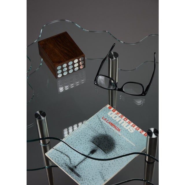 Postmodern Papilio Two Trier Glass Side Table by Alessandro Mendini for Zanotta, 1990s For Sale - Image 14 of 16