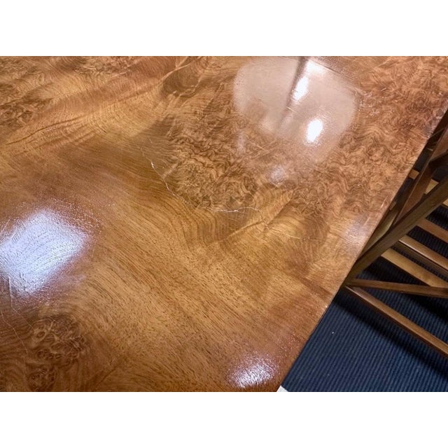 Large Art Deco Dining Table in Walnut by Harry and Lou Epstein, England, 1920s For Sale - Image 4 of 9