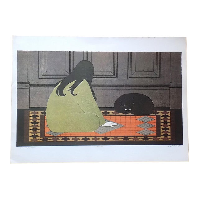 Vintage Signed/Titled Will Barnet Lithograph "Dialogue in Green" For Sale