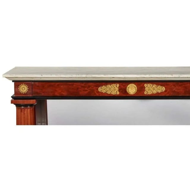 Brown Early 19th Century Russian Empire Ormolu-Mounted Mahogany Console Table For Sale - Image 8 of 10