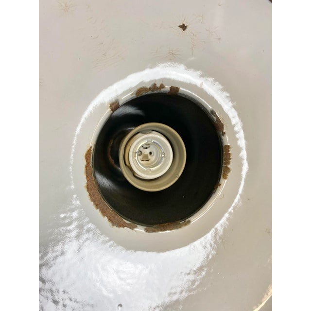 Industrial Industrial Black Enamel Factory Pendant Lamp, 1930s For Sale - Image 3 of 11