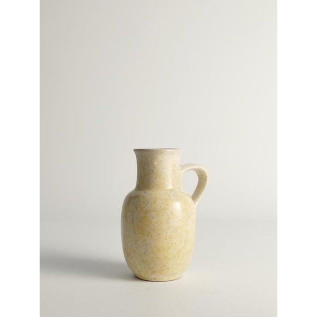 Mid-Century Modern Grey and Yellow Stoneware Vase by Strehla, 1970s For Sale - Image 3 of 15