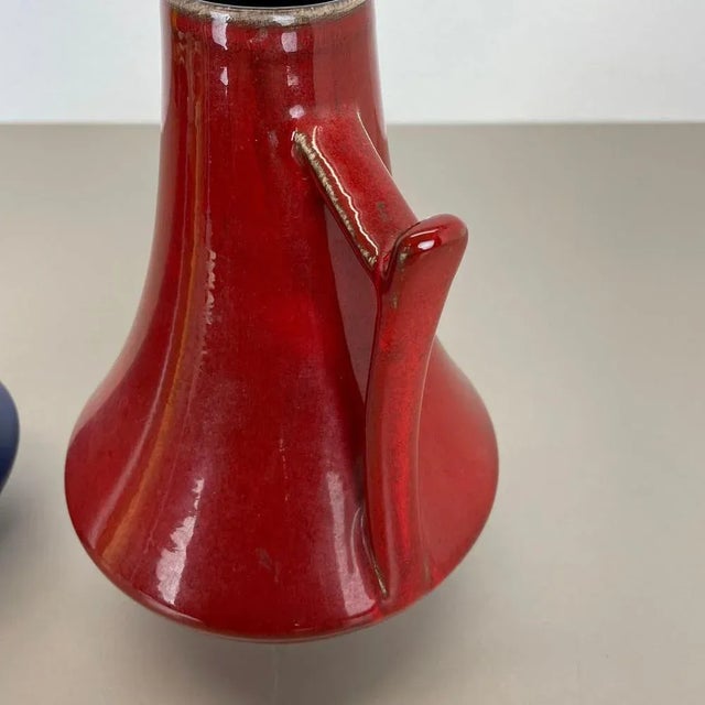 Black-Red Fat Lava Vases from Jopeko, Germany, 1970s, Set of 2 For Sale - Image 11 of 18