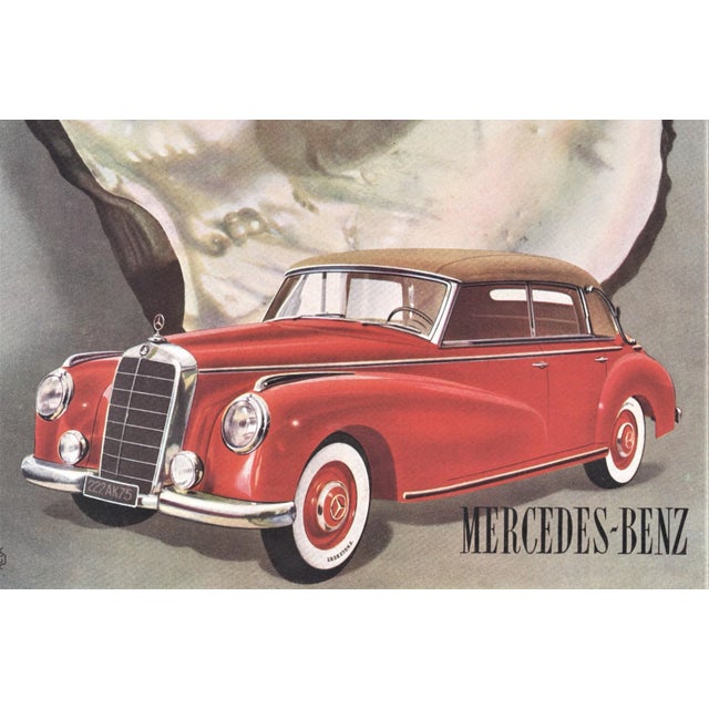 Mid-Century Modern 1951 Mercedes-Benz Car Advertisement Print For Sale - Image 3 of 4