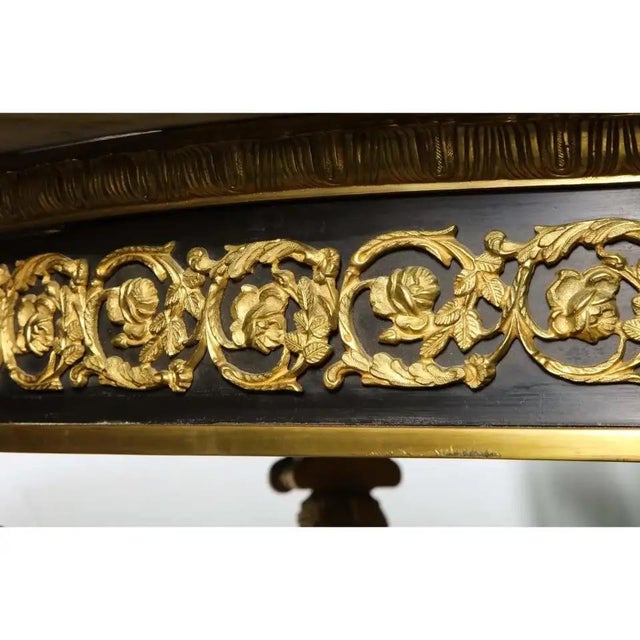 Empire Style Malachite and Ormolu Center Table After Desmalter For Sale - Image 10 of 12