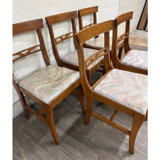 Antique American Quarter Sawn Oak Dining Chairs - Set of 5 For Sale In Kansas City - Image 6 of 15