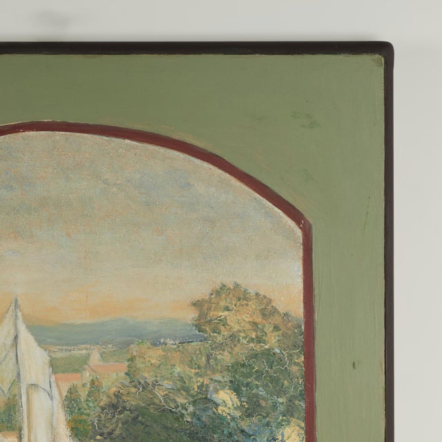 Pair of Italian Painted Panels With Sailboats For Sale - Image 4 of 18