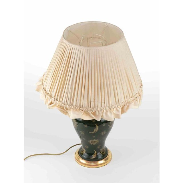1960s Vintage Italian Table Lamp in Wood and Brass, 1960s For Sale - Image 5 of 8