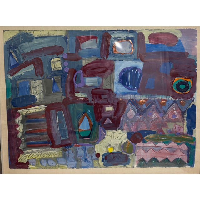 Lynne Golob Gelfman, American (1944-2020) Abstract Composition Acrylic polymer on paper Hand signed and dated recto Sheet:...